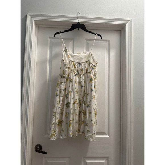 wild fable Women's Mini Dress White Green Size Large - Picture 2 of 3